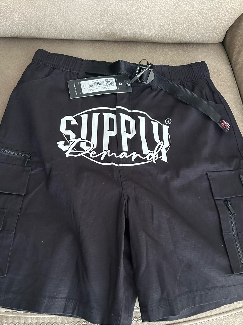 Supply Demand Men’s Black Cargo Shorts